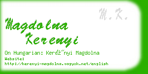 magdolna kerenyi business card